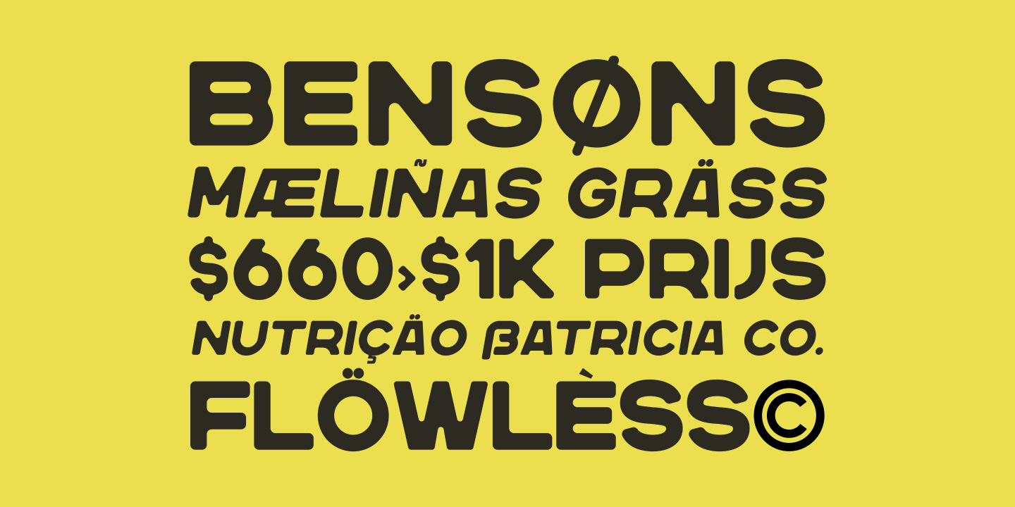 Nersans Two Italic Font preview